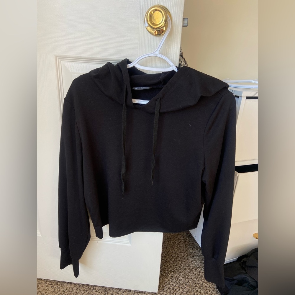 Shein basic black hoodie